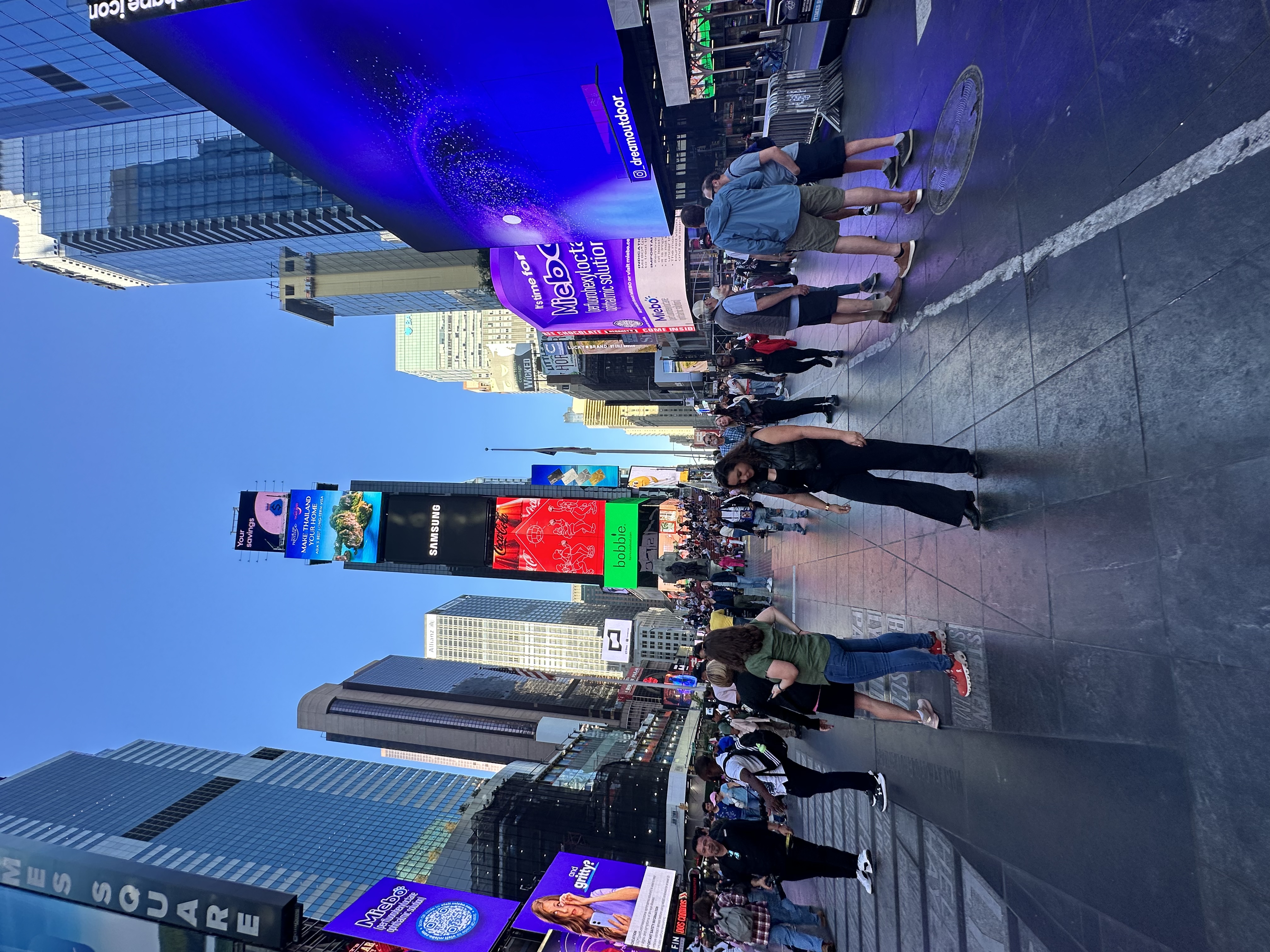 Angelica Robles standing in Times Square