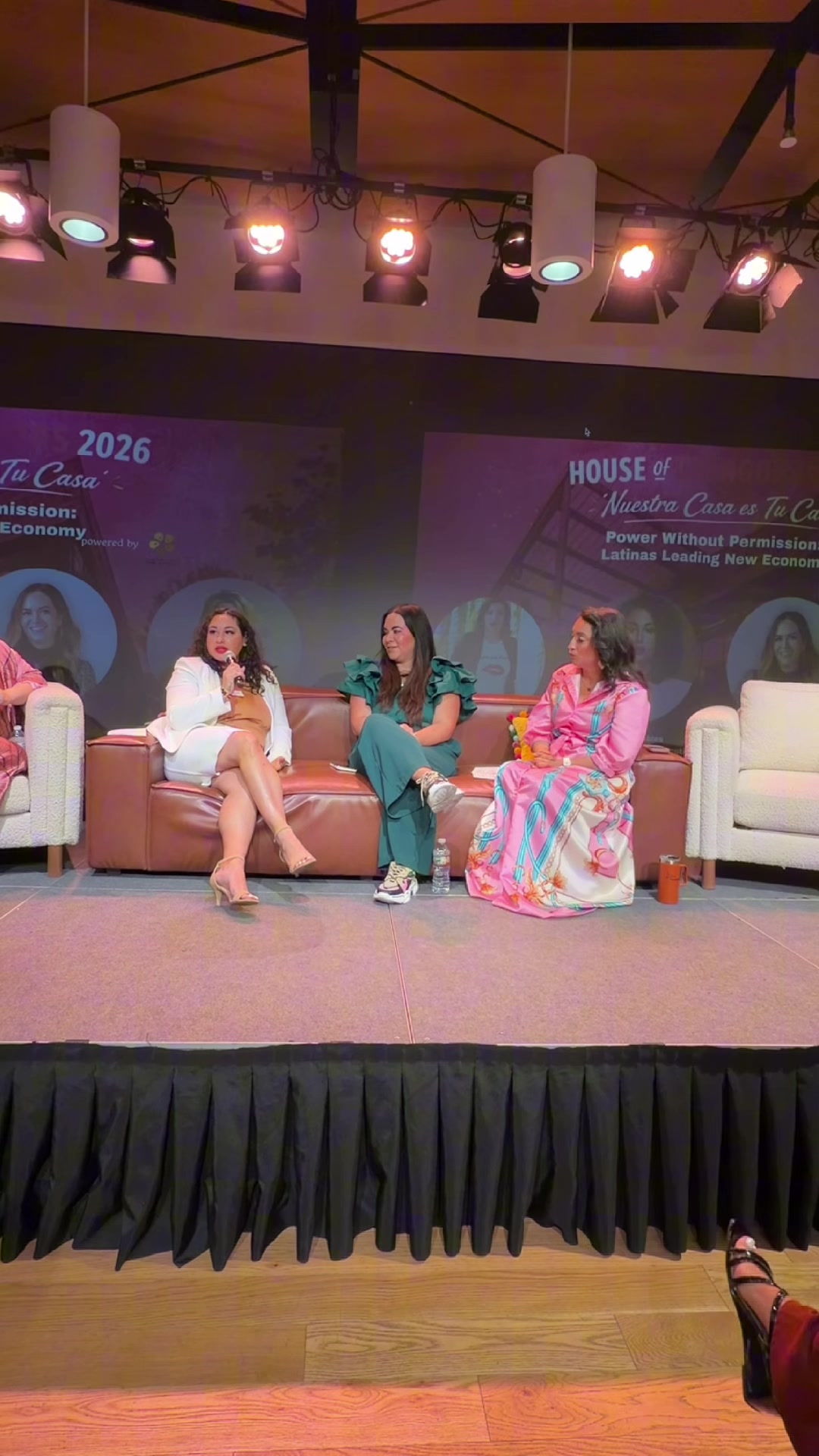 Angelica Robles speaking on a panel at Power Without Permission: Latinas Leading New Economy